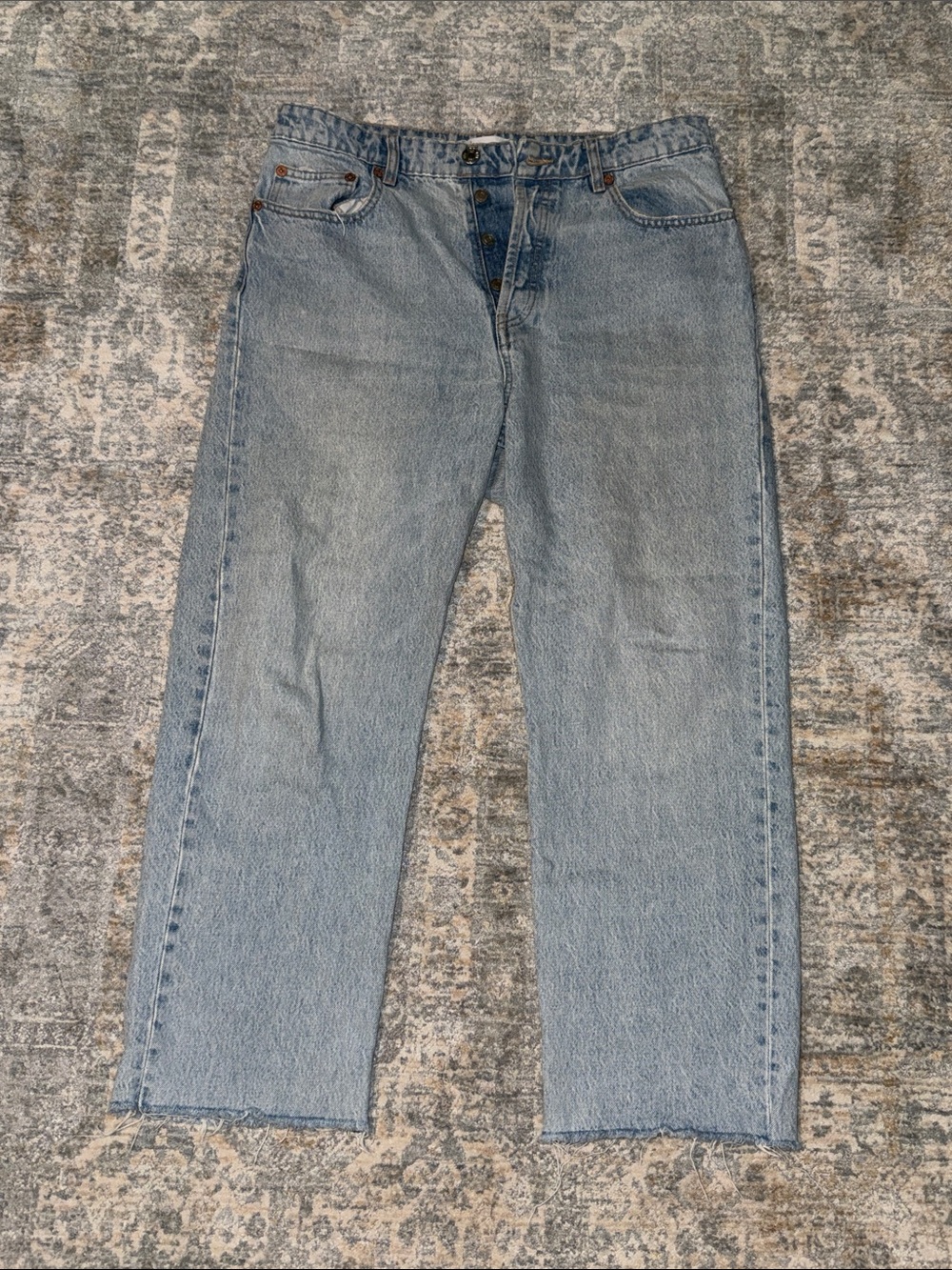 Zara Light Blue Straight Leg Women's Jeans